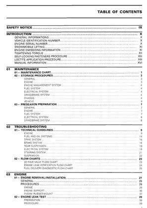 2008 Ski-Doo MX Z, GSX, Summit, REV, XP snowmobile service manual Preview image 1