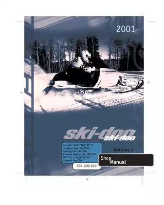 2001 Ski-Doo Formula , MX Z, Summit,  Grand Touring, Scandic snowmobile service manual Preview image 1