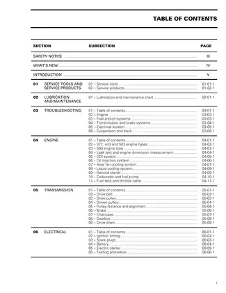 2001 Ski-Doo Formula , MX Z, Summit,  Grand Touring, Scandic snowmobile service manual Preview image 3