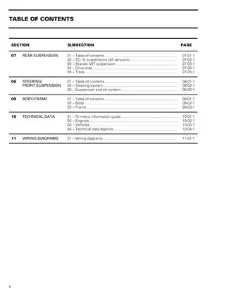 2001 Ski-Doo Formula , MX Z, Summit,  Grand Touring, Scandic snowmobile service manual Preview image 4