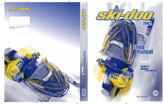2022 Bombardier Snowmobile Shop Manual - Models: Tundra R, Skandic LT/WT/SWT