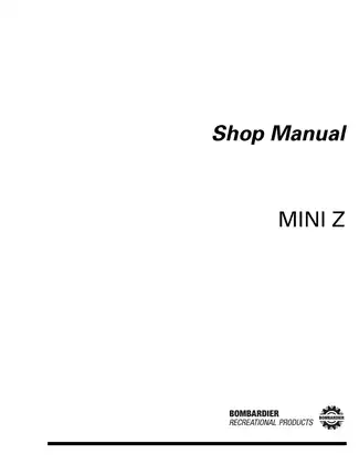 2000 Ski-Doo Mini Z, Mini-Z 120 snowmobile shop manual Preview image 2