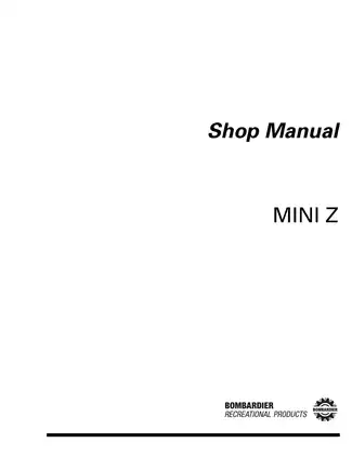 Ski-Doo Mini Z Shop Manual | Detailed Vehicle Repair Guide Preview image 2