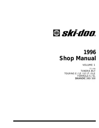 1996 Bombardier Snowmobiles Shop Manual - Essential Service Guide Preview image 2