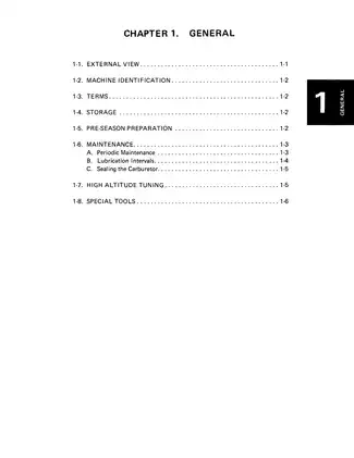 Yamaha BR250F Snowmobile Service Manual (1981 Edition) Preview image 4