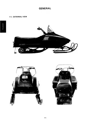 Yamaha BR250F Snowmobile Service Manual (1981 Edition) Preview image 5