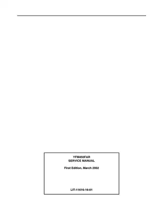 Yamaha Grizzly 450 4WD Service Manual (2009) - Comprehensive Repair Guide Preview image 3