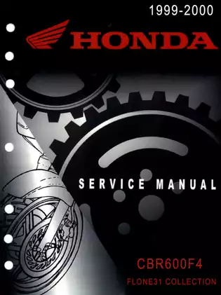 Honda CBR600F4 Service Manual (1999-2000) - Comprehensive Vehicle Guide