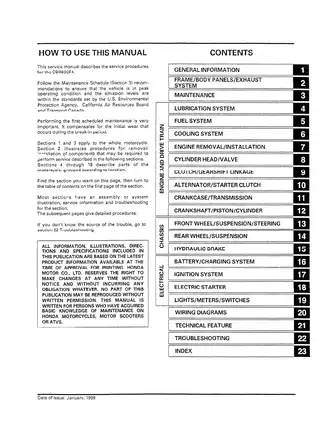 1999-2000 Honda CBR600F4 repair manual Preview image 2