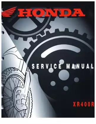 1995-2004 Honda XR400; XR400R repair manual Preview image 1