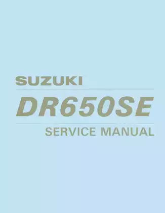 1996-2002 Suzuki DR650SE service manual Preview image 1