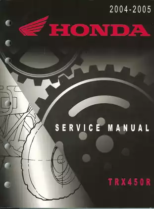 2004-2005 Honda TRX450R ATV service manual Preview image 1