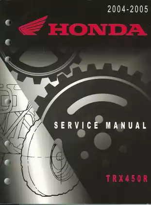2004-2005 Honda TRX450R ATV service manual