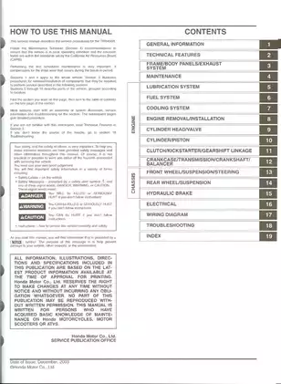 2004-2005 Honda TRX450R ATV service manual Preview image 2