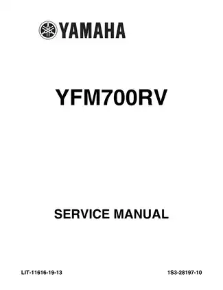 Yamaha YFM700RV Service Manual (2005) - Comprehensive Repair Guide Preview image 1