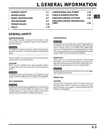 1999-2002 Honda TRX400EX ATV service manual Preview image 5