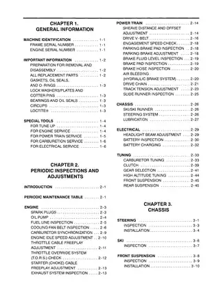 Yamaha PZ500DX Snowmobile Service Manual and Maintenance Guide Preview image 3