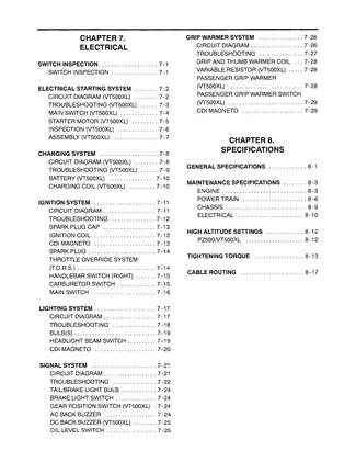 Yamaha PZ500DX Snowmobile Service Manual and Maintenance Guide Preview image 5