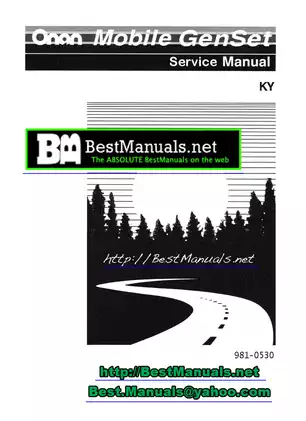 Onan KY, KYD Cummins GenSet generator 981-0530 service manual