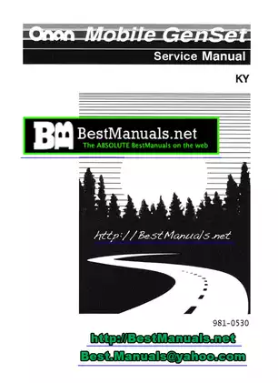 Onan KY, KYD Cummins GenSet generator 981-0530 service manual Preview image 1