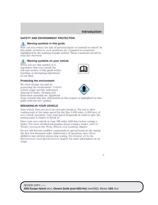 2005-2008 Ford Escape Hybrid manual Preview image 5