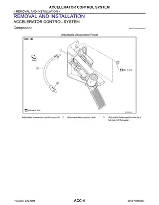 2010 Nissan Pathfinder ACC Accelerator Control System manual Preview image 4