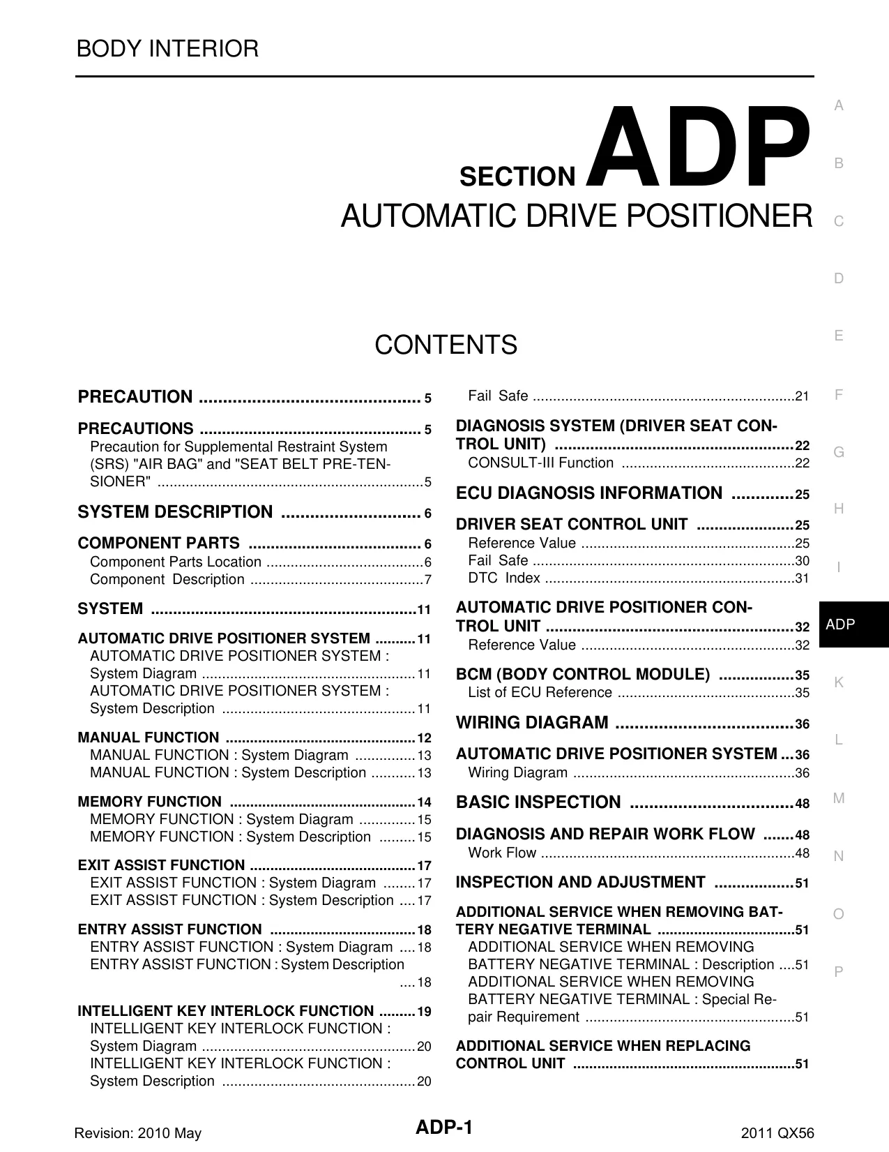 2011 Infiniti QX56 service manual