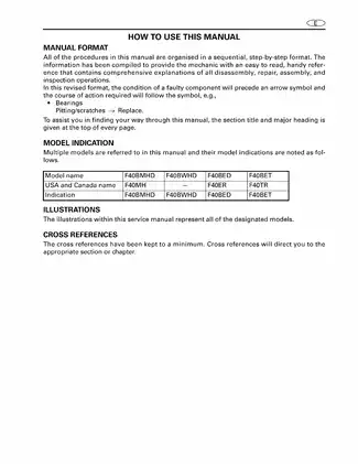 Yamaha F40 Outboard Motor Service Manual (1999 Edition) Preview image 3