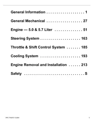 Volvo Penta 5.0 5.7 A, B, C, D, E, 5.0 or 5.7 engine service workshop manual Preview image 3