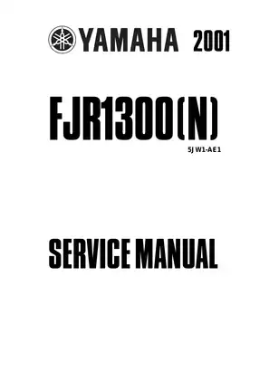 Yamaha FJR1300R Service Manual - Comprehensive Maintenance Guide Preview image 1