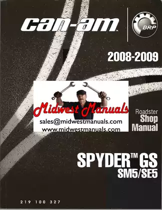 2008 Can-Am Spyder GS Owner's Manual and Service Guide