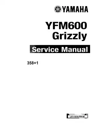 1998-2001 Yamaha Grizzly YFM600 repair manual Preview image 1