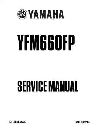 2002-2007 Yamaha™ Grizzly 660, YFM660, YFM660FP manual Preview image 1