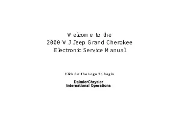 Preview: 2000 Jeep Grand Cherokee WJ 4.0L and 4.7L OEM Service Manual (P/N 81-370-0047)