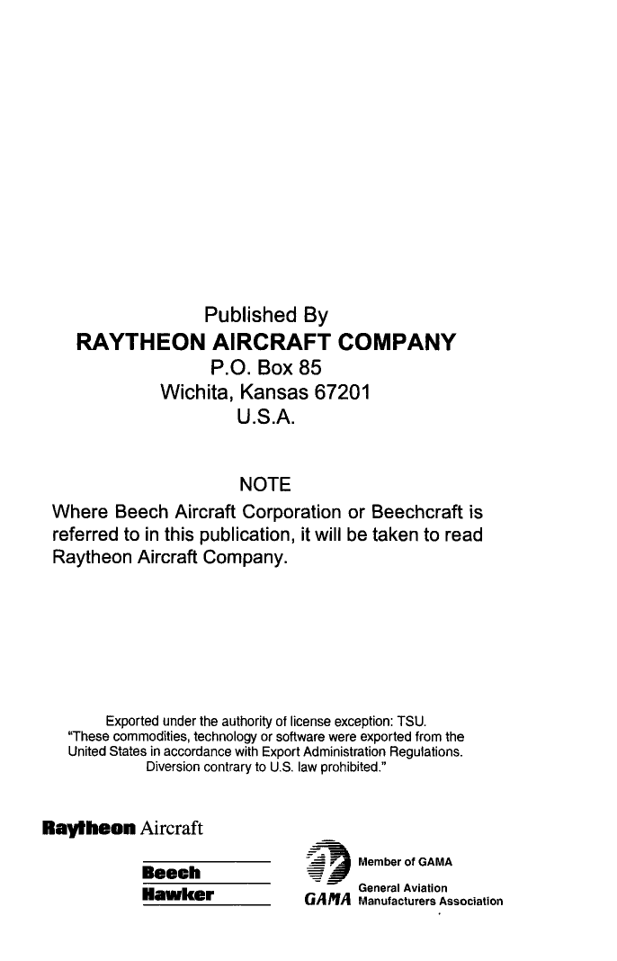 Beechcraft Baron 95-B55 pilot operating handbook manual Preview image 2