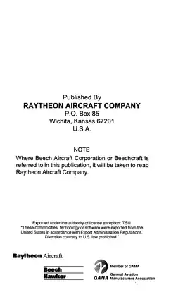 Beechcraft Baron B55 Pilot's Operating Handbook and FAA Approved Flight Manual Preview image 2