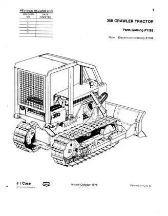JiCase 350 Crawler Tractor Parts Catalog (F1162) - Comprehensive Guide 1979 Preview image 3
