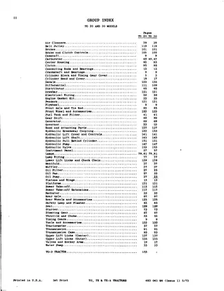 Massey Ferguson TO, TE & TE-A Tractors Parts Manual - 5/73 Edition Preview image 4