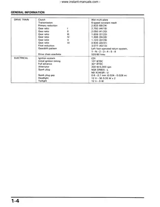 1985-1986 Honda ATC350X ATV service manual Preview image 5