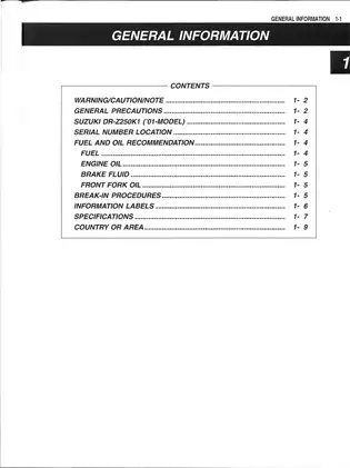 2001-2009 Suzuki DRZ250 DR-Z250/K1,K2,K3,K4,K5,K6,K7,K8,K9 service manual Preview image 5