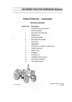 Massey Ferguson 300 series, 360, 362, 365 tractor workshop manual Preview image 2