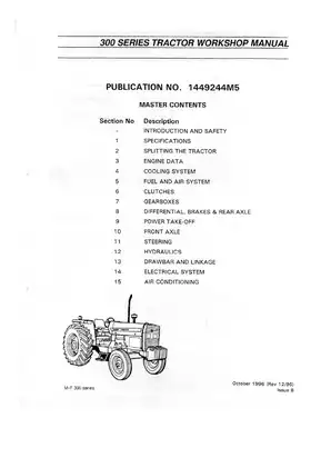 Comprehensive Massey Ferguson 300 Series Tractor Workshop Manual Preview image 2