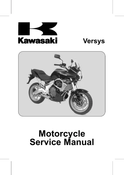 Preview: 2007–2009 Kawasaki Versys KLE650 Service Manual (P/N 99924-1369-01, 99912-1469-04)