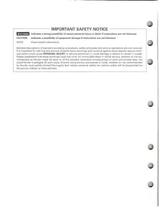 Honda TRX400EX Service Manual (1999-2004) - Comprehensive Repair and Maintenance Guide Preview image 2