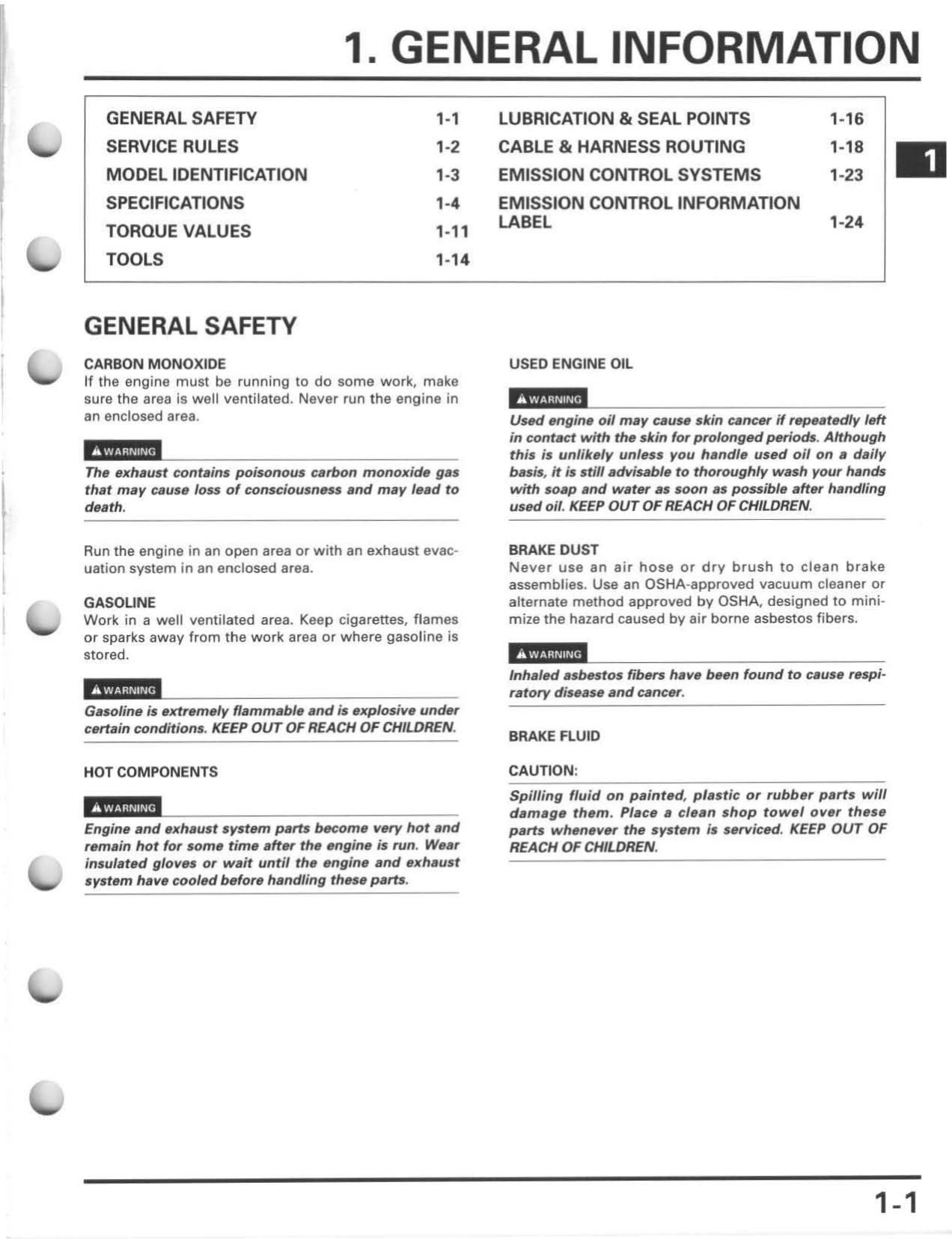 1999-2004 Honda TRX400ex service manual Preview image 5