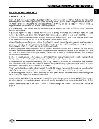 Victory Motorcycles 2008 Service Manual for Vegas and Kingpin Models Preview image 5