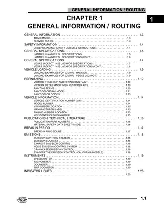 2008 Victory Hammer, Jackpot service manual Preview image 3