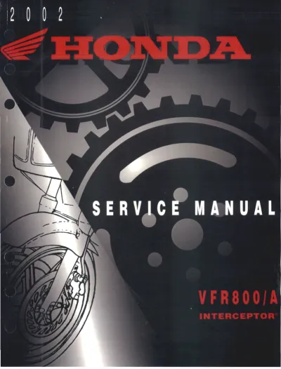 Preview: 2002 Honda VFR800/A Interceptor Service Manual (P/N 61MCW00)