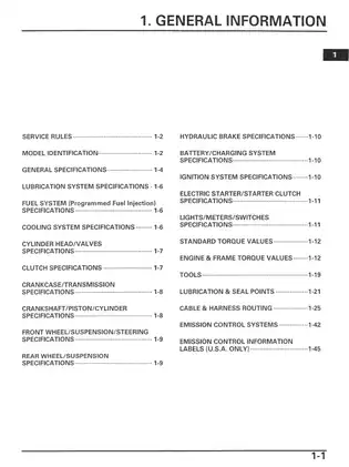 Comprehensive Honda Motorcycle Service Manual - VFR Model (2002) Preview image 4