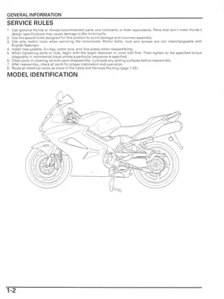 Comprehensive Honda Motorcycle Service Manual - VFR Model (2002) Preview image 5